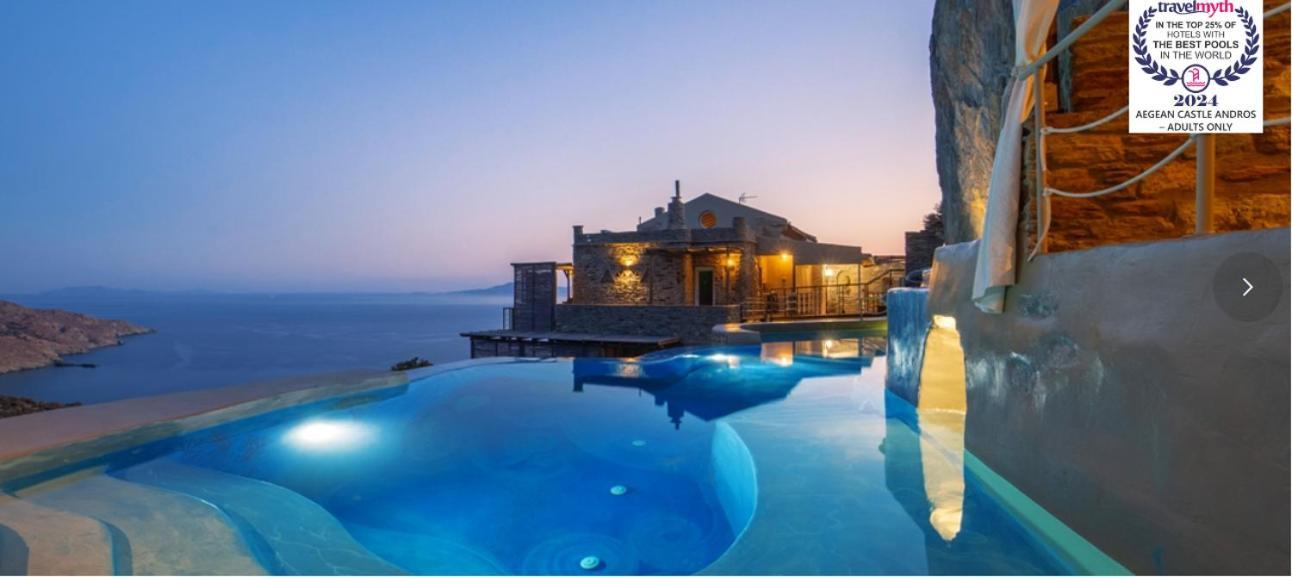 Апарт отель Aegean Castle Andros - Adults Only Agia Eleousa Экстерьер фото